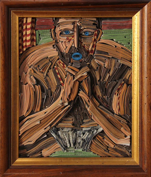 變廢為寶：舊書報(bào)變成藝術(shù)雕塑(圖4)