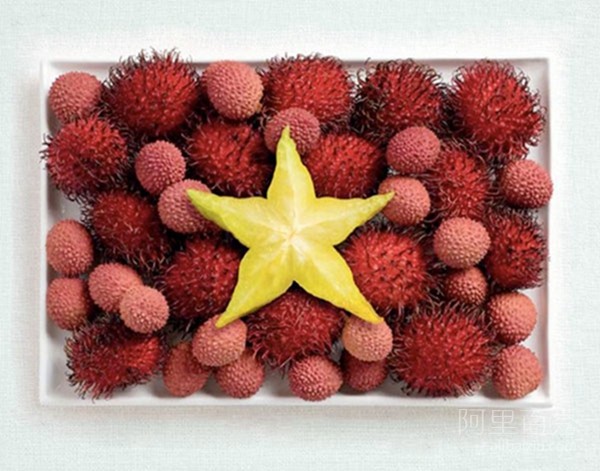 用食物組成的各國國旗 邊學(xué)知識(shí)邊享美味--置頂表情