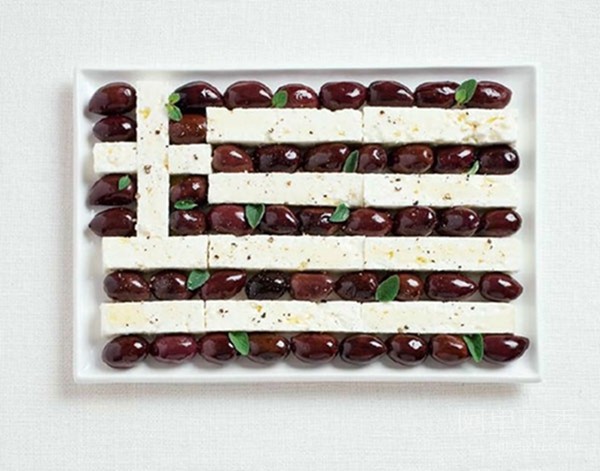 用食物組成的各國國旗 邊學(xué)知識(shí)邊享美味--置頂表情